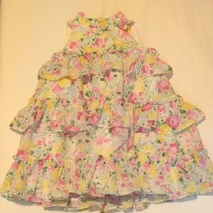 Janie and Jack Pink and Yellow Floral Dress